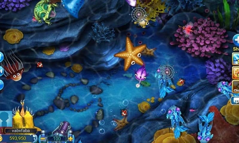 Giao diện trò chơi Bancavip mô phỏng đáy biển sống động